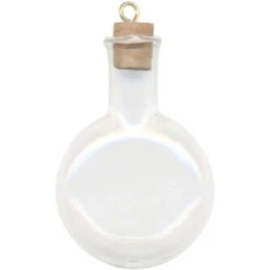 Bottle Charm, Glass Jar, Flask, Large (12 Pieces)