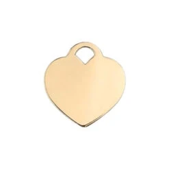 14kt Gold-Filled 12mm Heart Charm, 24-gauge (Each)