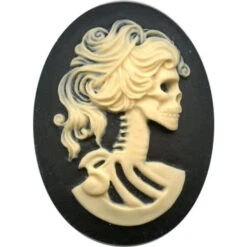 Cameo, Skeleton, 40x30mm (12 Pieces)