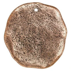 Nunn Design Antique Copper-Plated Pewter Grande Organic Circle Tag Pendant
