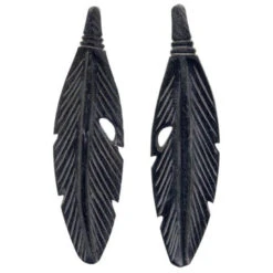Bone Pendant, Feather, 56mm (10 Pieces)