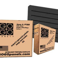 Tradeshow Panel - Black P1BB-8pk 2' X 2' | GOGO Panels