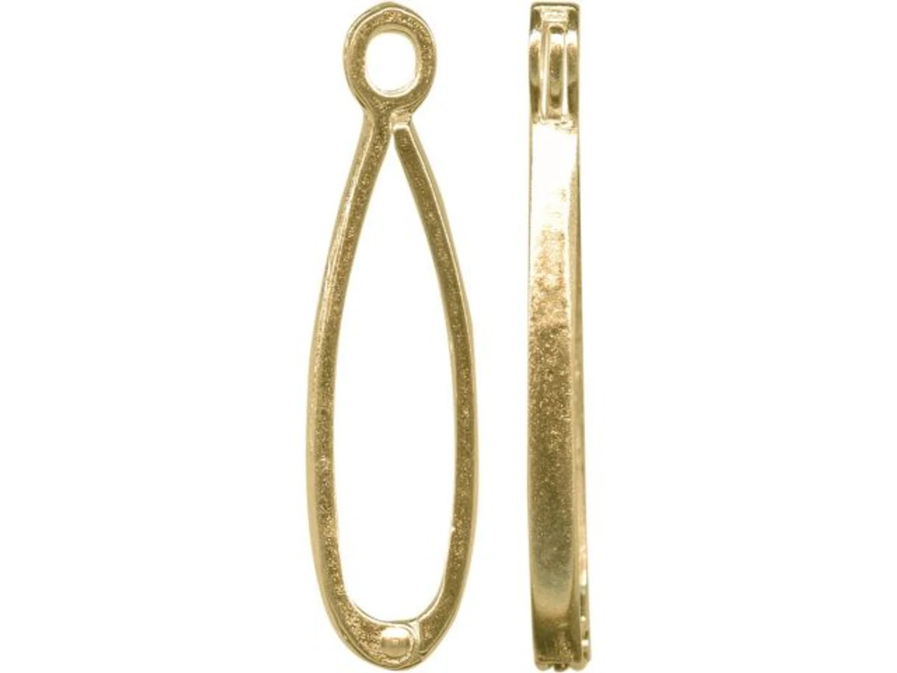 Gold Plated Donut Bail, Hinged, 26mm Inner Diameter (72 Pcs) 1 Gold Plated Donut Bail, Hinged, 26mm Inner Diameter (72 Pcs)