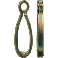 Antiqued Brass Plated Donut Bail, Hinged, 16mm Inner Diameter (72 Pcs)