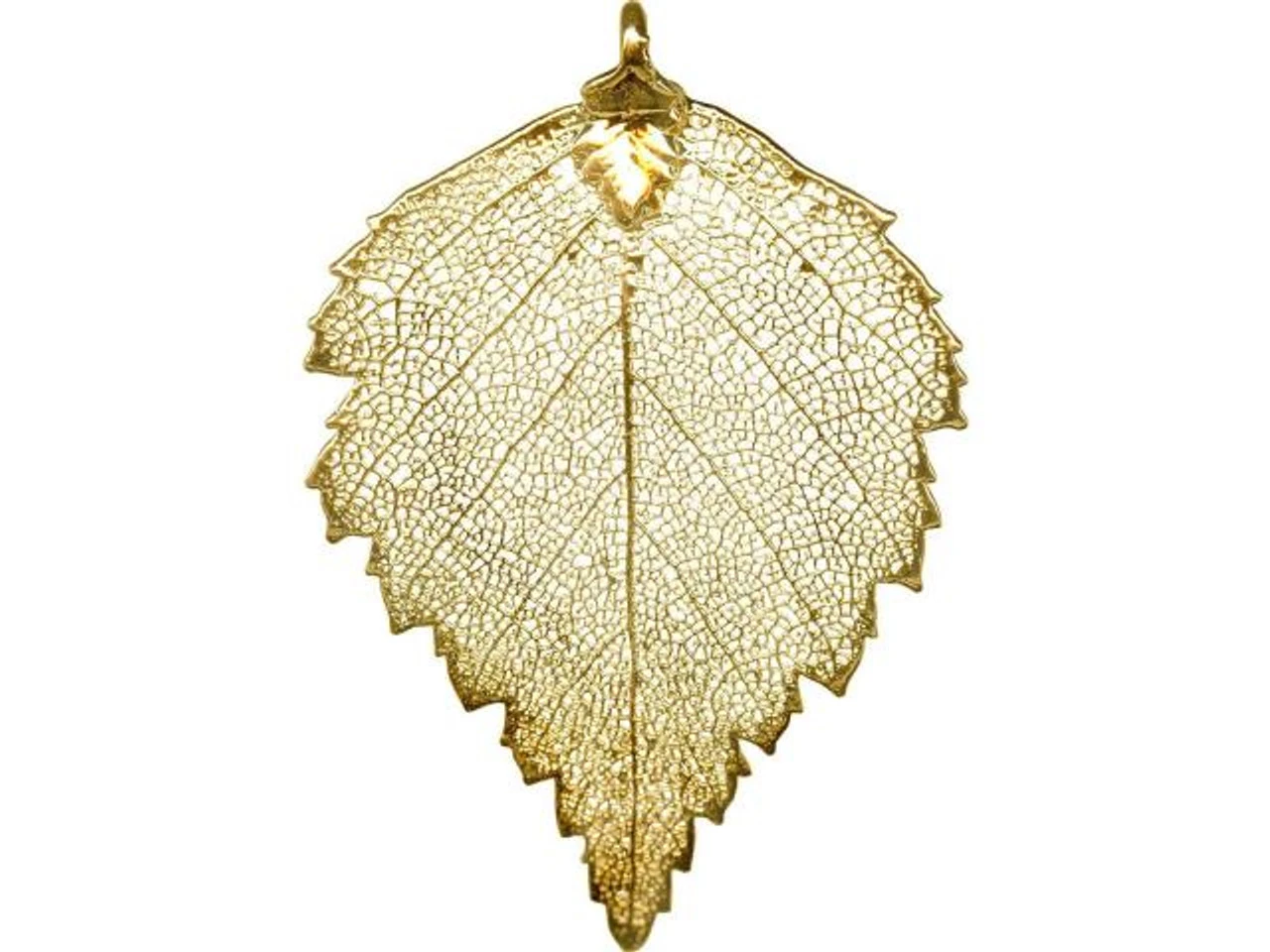 Gold Plated Pendant, Plated Leaf, Birch (Each) 1 Gold Plated Pendant, Plated Leaf, Birch (Each)