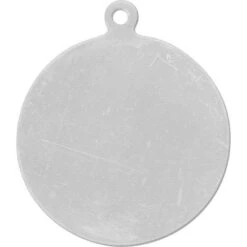 Sterling Silver Blank, Round With Loop, 30x26mm (Each)