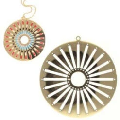 Centerline Sundial Pendant - Gold Plated (Each)