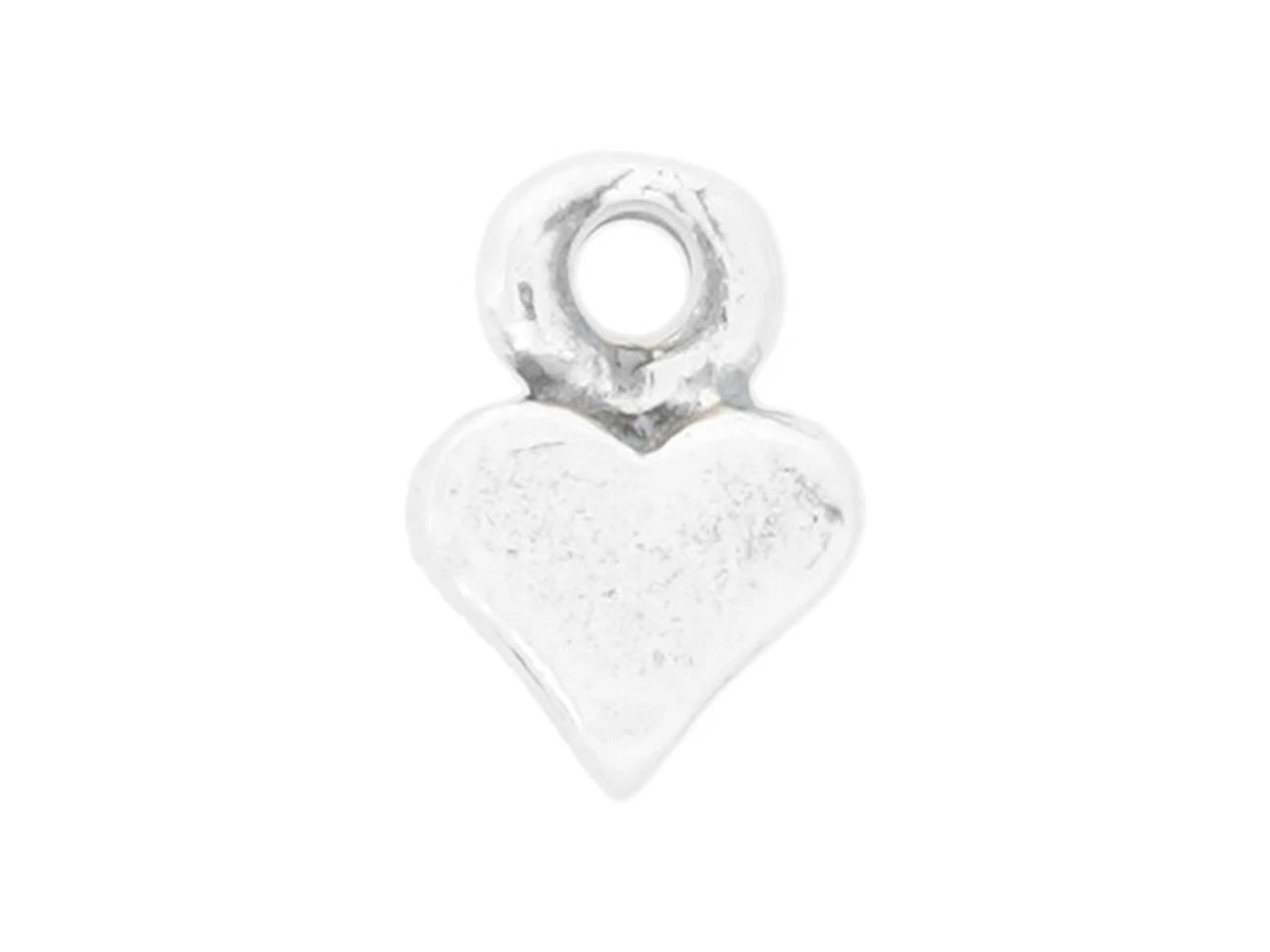 Sterling Silver Tiny Heart Charm (10 Pieces) 1 Sterling Silver Tiny Heart Charm (10 Pieces)