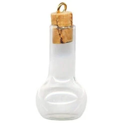 Bottle Charm, Glass Jar, Flask (12 Pieces)