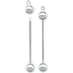 Silver Plated Changeable Pendant, Ball, 27mm (12 Pieces)