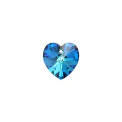 PRESTIGE 6228 18mm Heart Pendant Crystal Bermuda Blue (3 Pieces)