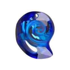 PRESTIGE 6731 28mm Twisted Shell Partly Frosted Pendant Crystal Bermuda Blue